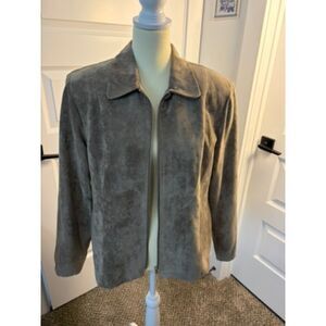 Eric Ryan Sport crop jacket brown suede size Large